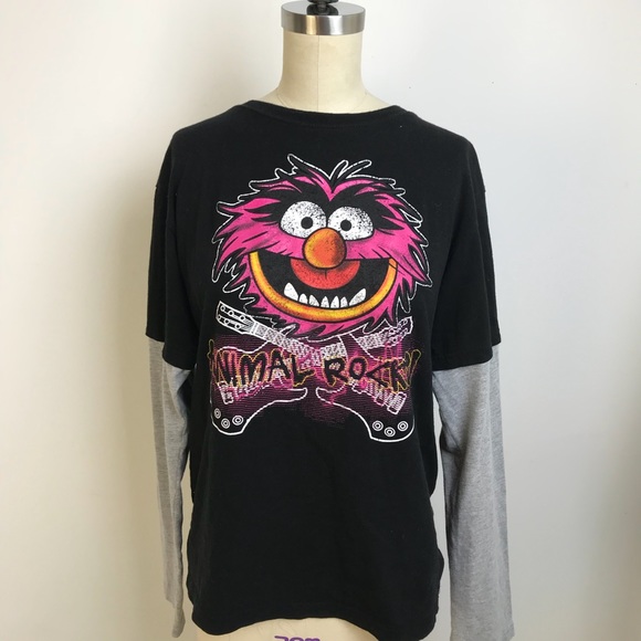 Disney Tops - Animal Baseball Shirt XL Muppets Disney Novelty